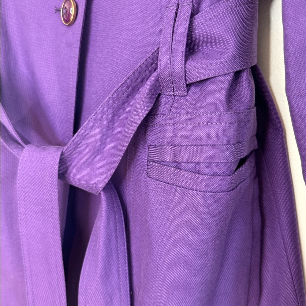 NEW Banana Republic Violet Purple Trench Coat - Picture 15 of 15